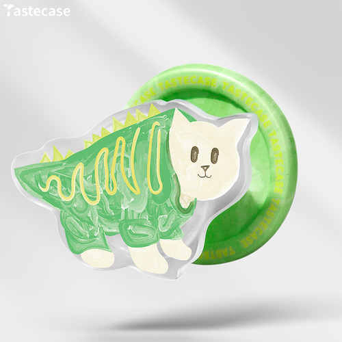 可爱恐龙猫磁吸手机支架伸缩新款