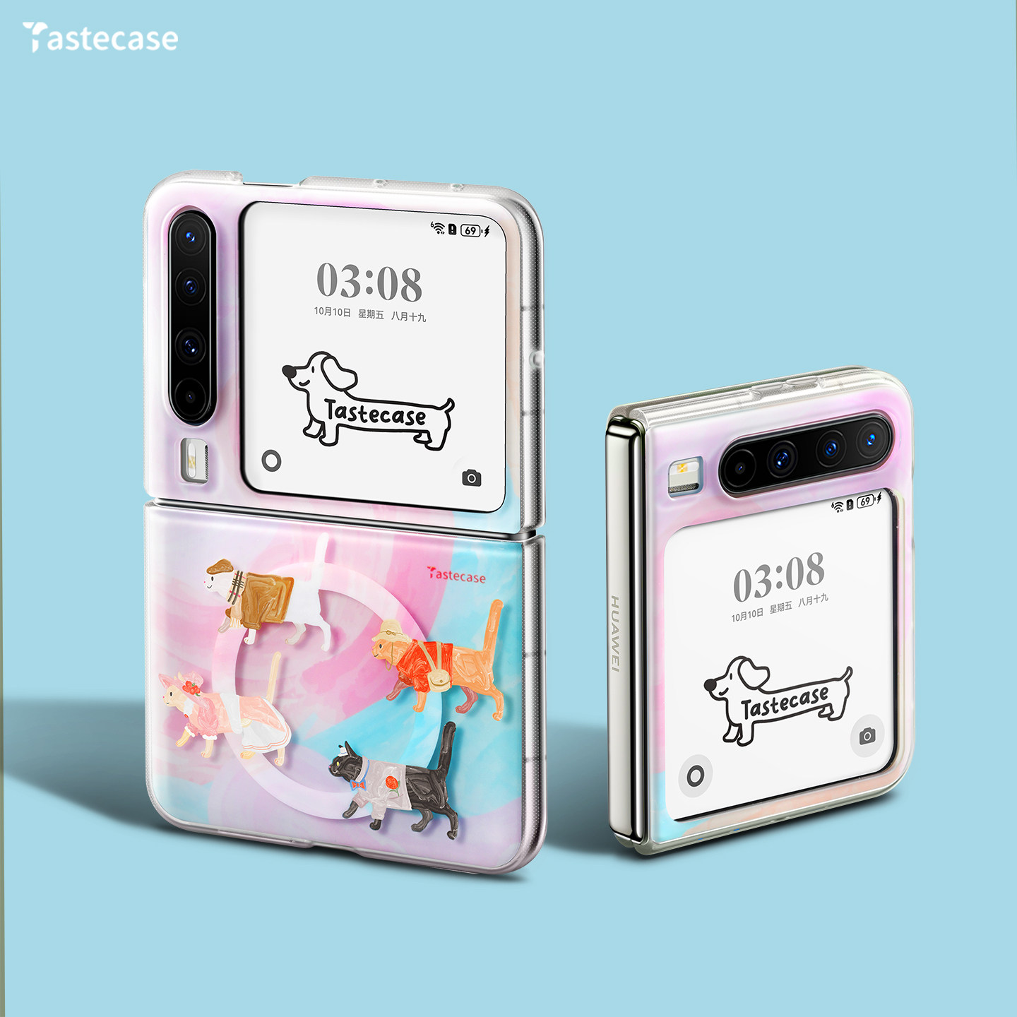穿衣服的猫磁吸手机壳适用PuraX图片