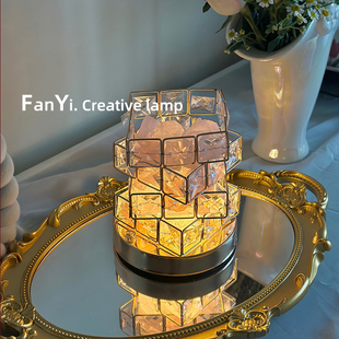 繁一 魔方矿石香氛氛围灯创意卧室插电小夜灯香薰灯氛围台灯