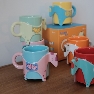 Lovely.马年陶瓷礼品杯马上上岸马上发财脱单平安开心幸运杯