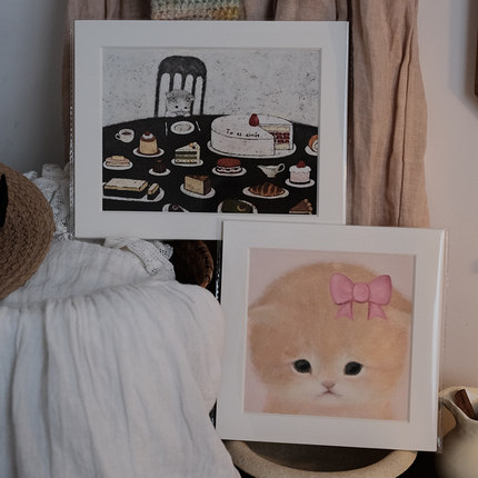 Hi Lovely.更新皮革正版授权治愈系温暖小动物微喷装饰画