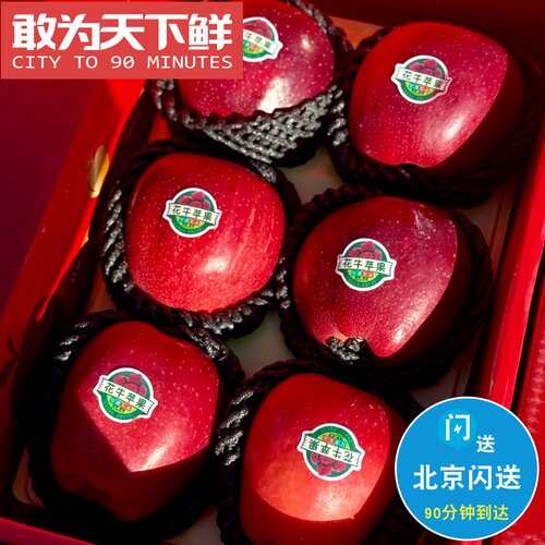 14粒 7斤 仅限北京闪送 甘肃天水花牛苹果 香甜多汁 糖心满满