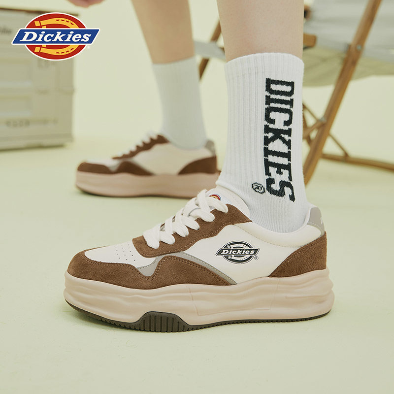 Dickies美拉德板鞋女款夏季透气厚底增高鞋复古工装风休闲运动鞋