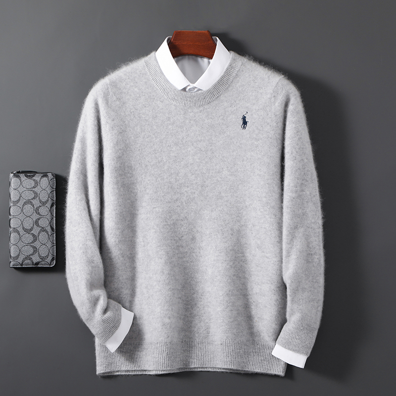 男士羊毛衫刺绣青少年套头毛衣