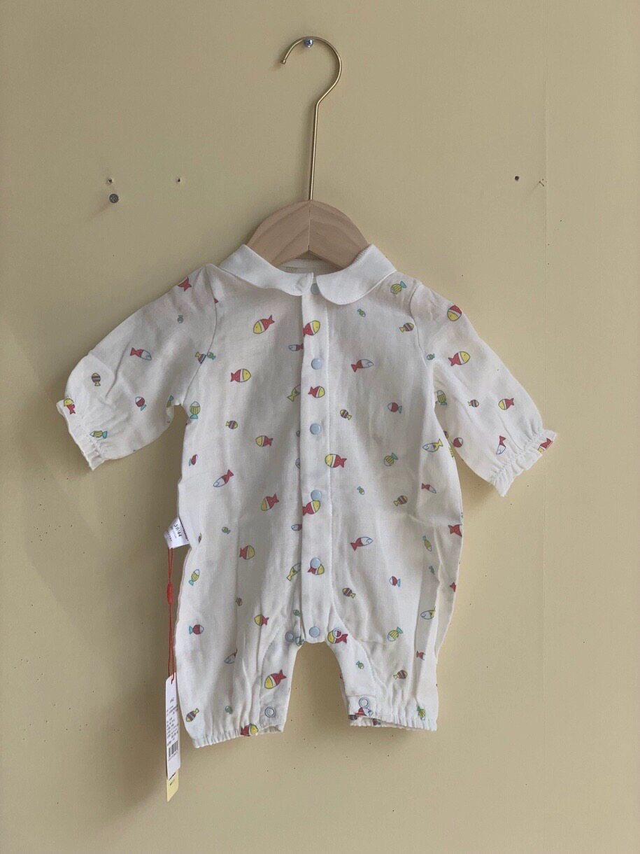 纱布婴儿连体衣春夏宝宝纯棉衣服新生儿贴身哈衣a类，断码清