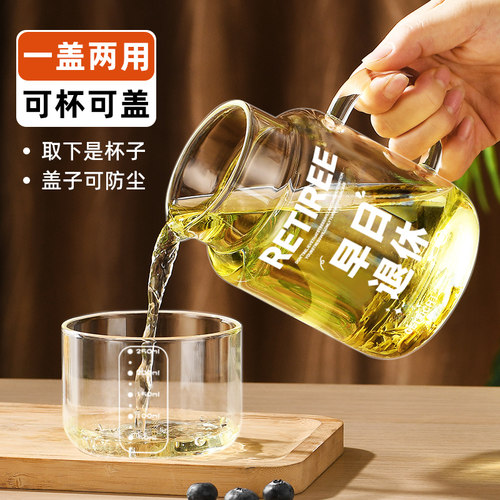 一人饮玻璃水壶冷水壶耐高温水杯