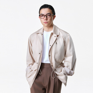 大圆角翻领 收腰safari夹克男士 PYFZ春季 轻薄中款 外套 新款