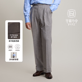 竹节纱 直筒裤 平圆方中那不勒斯西裤 休闲商务正装 薄款 男夏季