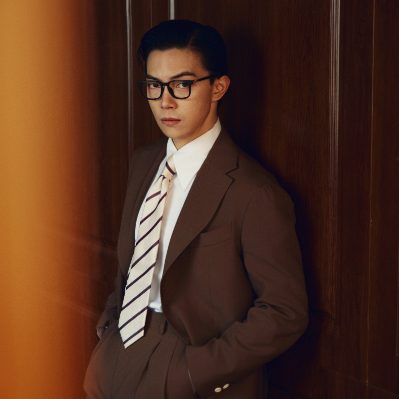 平圆方中超薄50羊毛混纺西装套装