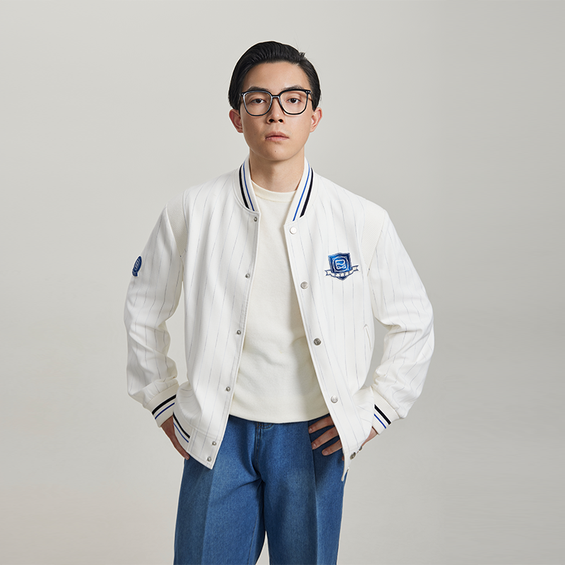 美式棒球夹克牙刷绣外套