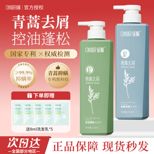 征服青蒿洗发水精华素青少年控油蓬松止痒生姜去屑头皮屑专用正品