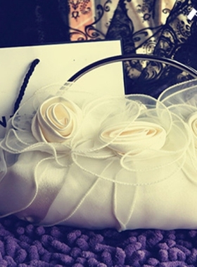 小包包斜跨迷你热销简洁晚宴包手拿包褶皱优手拿包礼服包