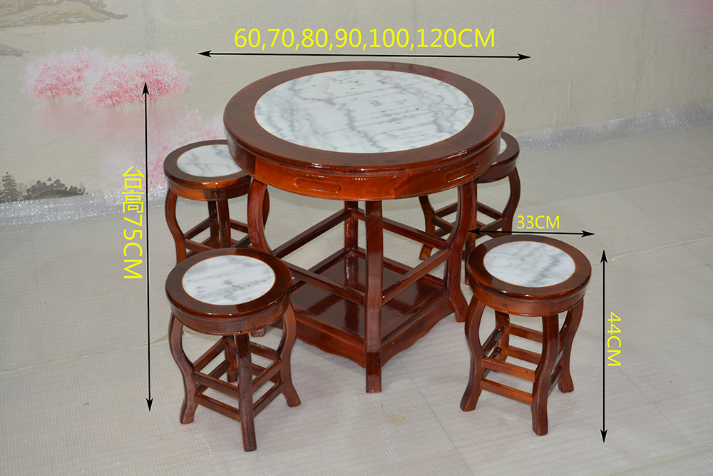 仿古中式风面馆甜品快餐烧腊圆桌