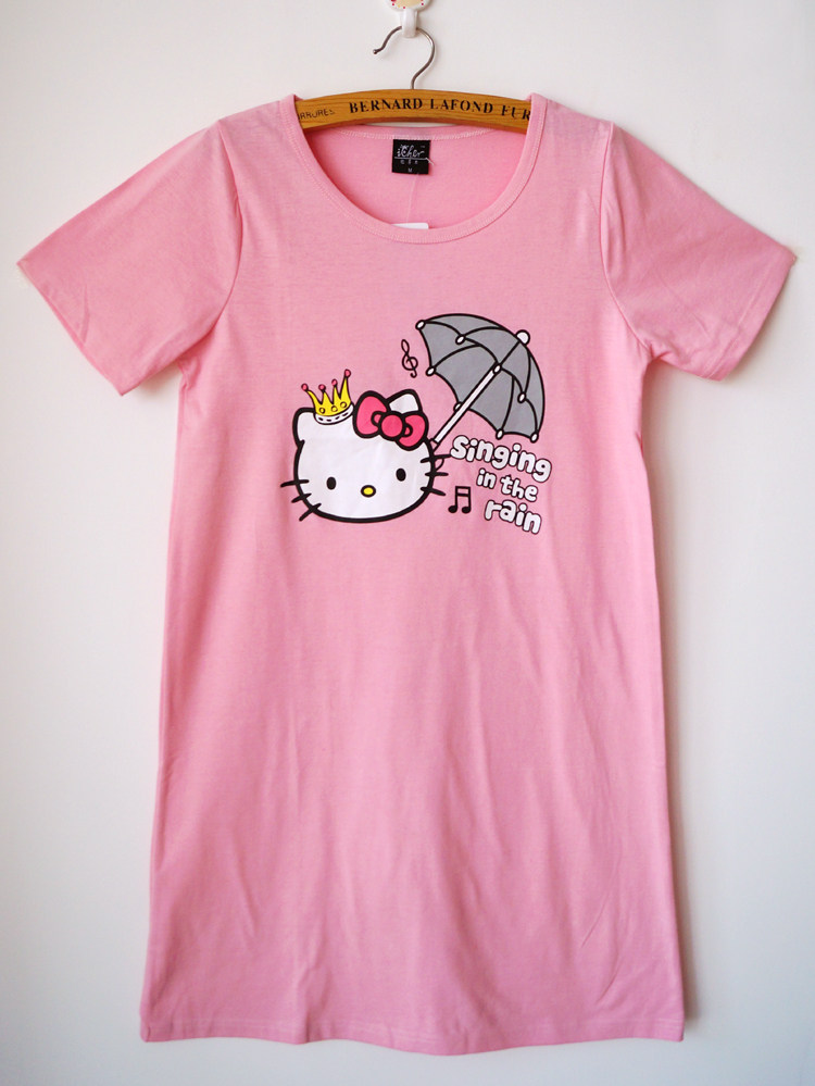 hello kitty 米奇睡裙女款睡裙夏季纯棉女款睡衣睡裙居家连衣裙