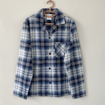 赔钱处理外贸原单男款纯棉磨毛绒布睡衣上衣单件睡衣