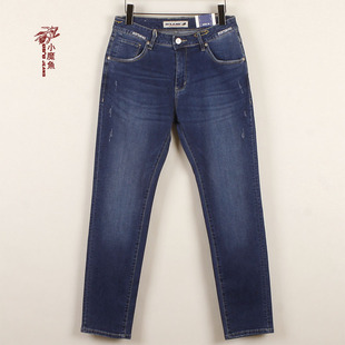 男牛仔裤 337440M06AC开骨绣花小直脚春秋弹力瘦版 小魔鱼专柜正品