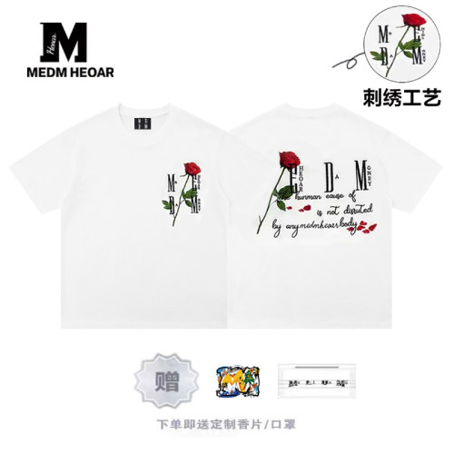 【MEDM】玫瑰花立体刺绣国潮T恤