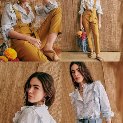 法式复古气质百搭显瘦镂空蕾丝