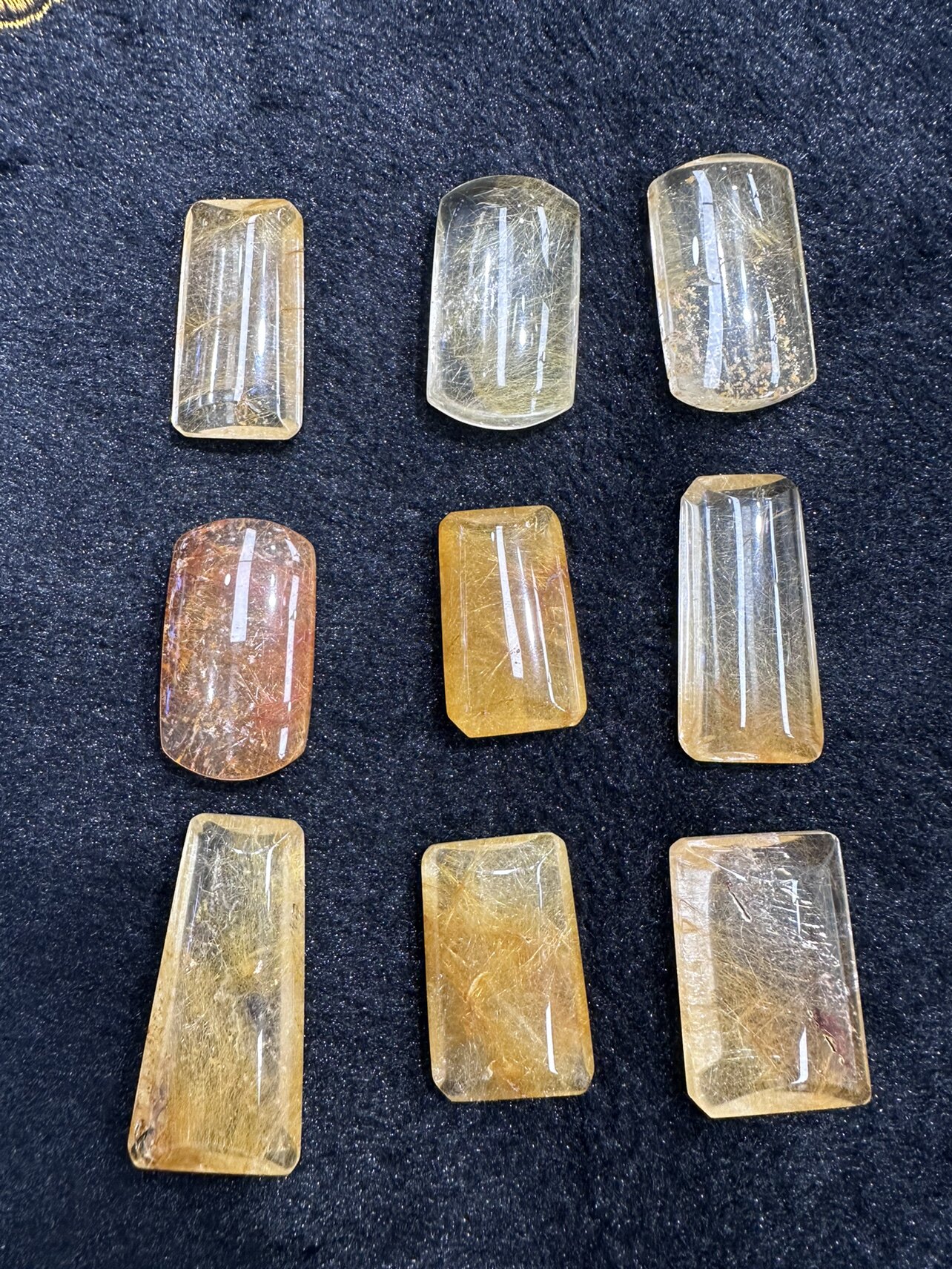 正品天然金发晶钛金无事牌随行吊颈饰