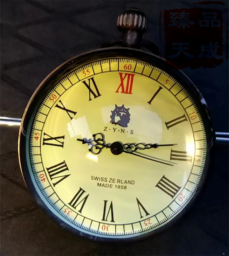 欧式风上发条水晶球座钟影视道具