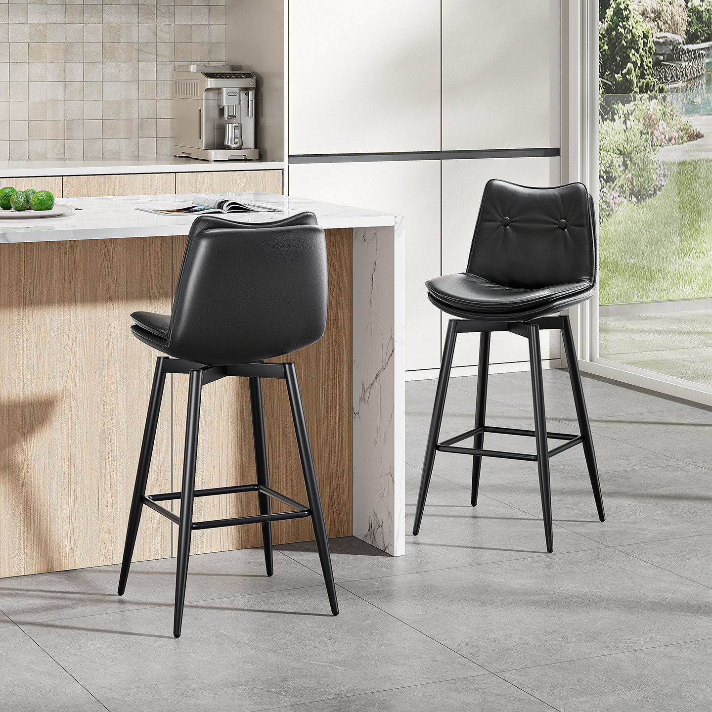 吧台椅子高脚凳家用岛台吧椅意式轻奢高级感舒适靠背椅子旋转吧凳,商业/办公家具,酒吧椅,淘宝优惠券,粉丝福利购,淘宝优惠卷