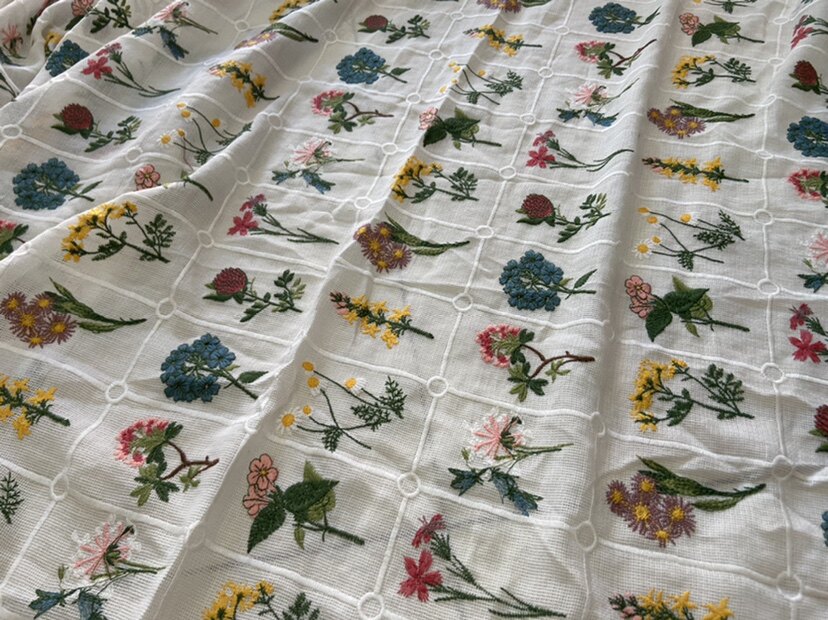 重工高档镂空涤纶棉水溶黑白色蕾丝布料立体花连衣裙服装礼服面料