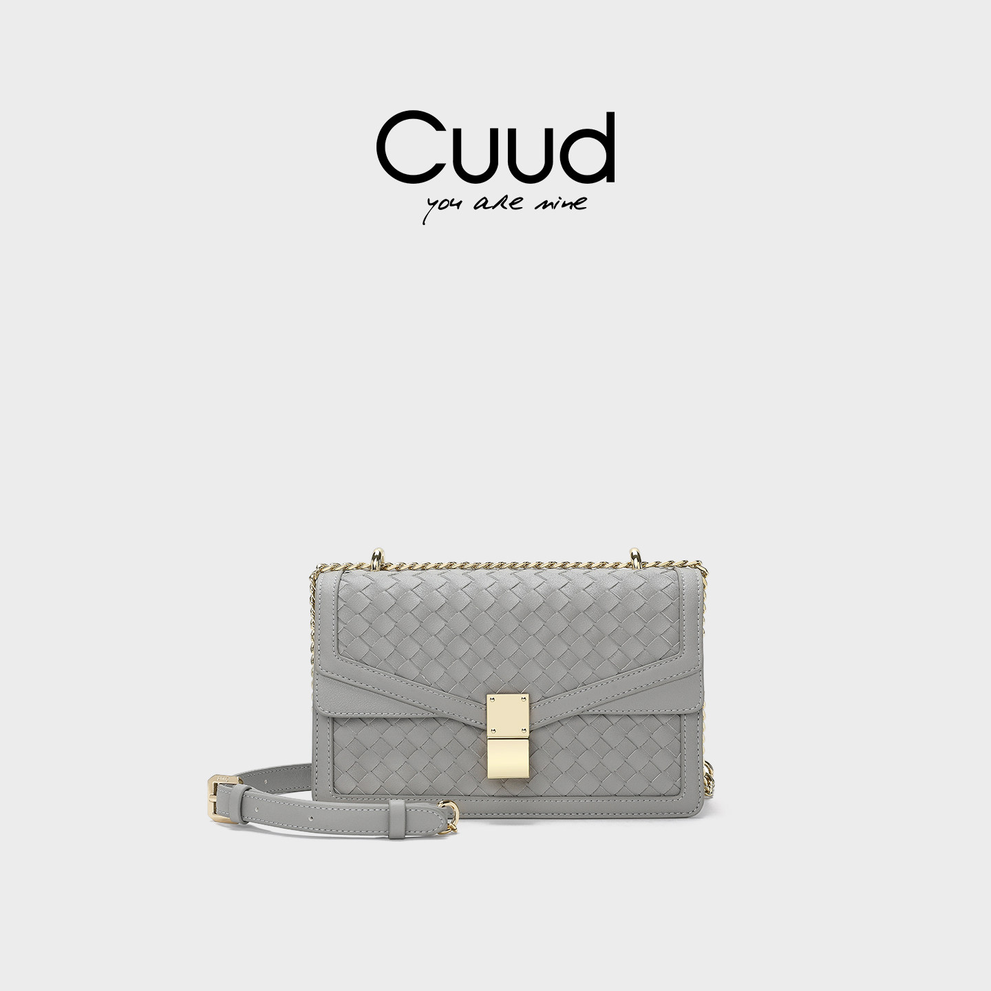 【专柜】Cuud链条包女斜挎时尚编织小方包真皮个性单肩斜挎包包,箱包皮具/热销女包/男包,小方包,淘宝优惠券,粉丝福利购,淘宝优惠卷