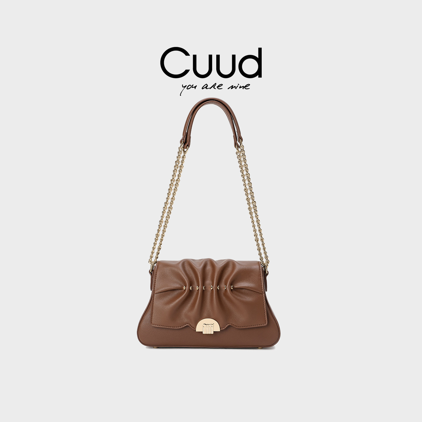 【专柜】Cuud2026新款复古美拉德轻奢褶皱小方包艺术感腋下包,箱包皮具/热销女包/男包,小方包,淘宝优惠券,粉丝福利购,淘宝优惠卷