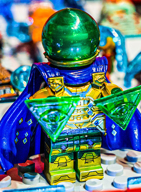 国产积木蜘蛛侠2英雄远征漫威电影神秘客 昆汀贝克电影元素众玩具