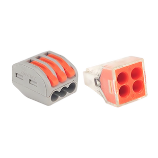 电线连接器快速家用硬导线并线四孔建筑端子接线插头水晶接头分线