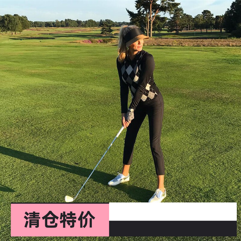 高尔夫女装春秋大码球裤运动小脚裤GOLF速干衣服裤子长裤9分裤 - 实物图