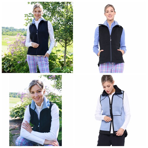 高尔夫女装马甲保暖外套双面穿