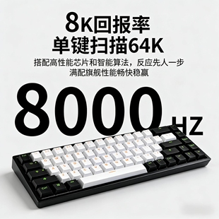 BK602机械键盘68键有线8000Hz高频率8K回报率电竞游戏键盘高颜值