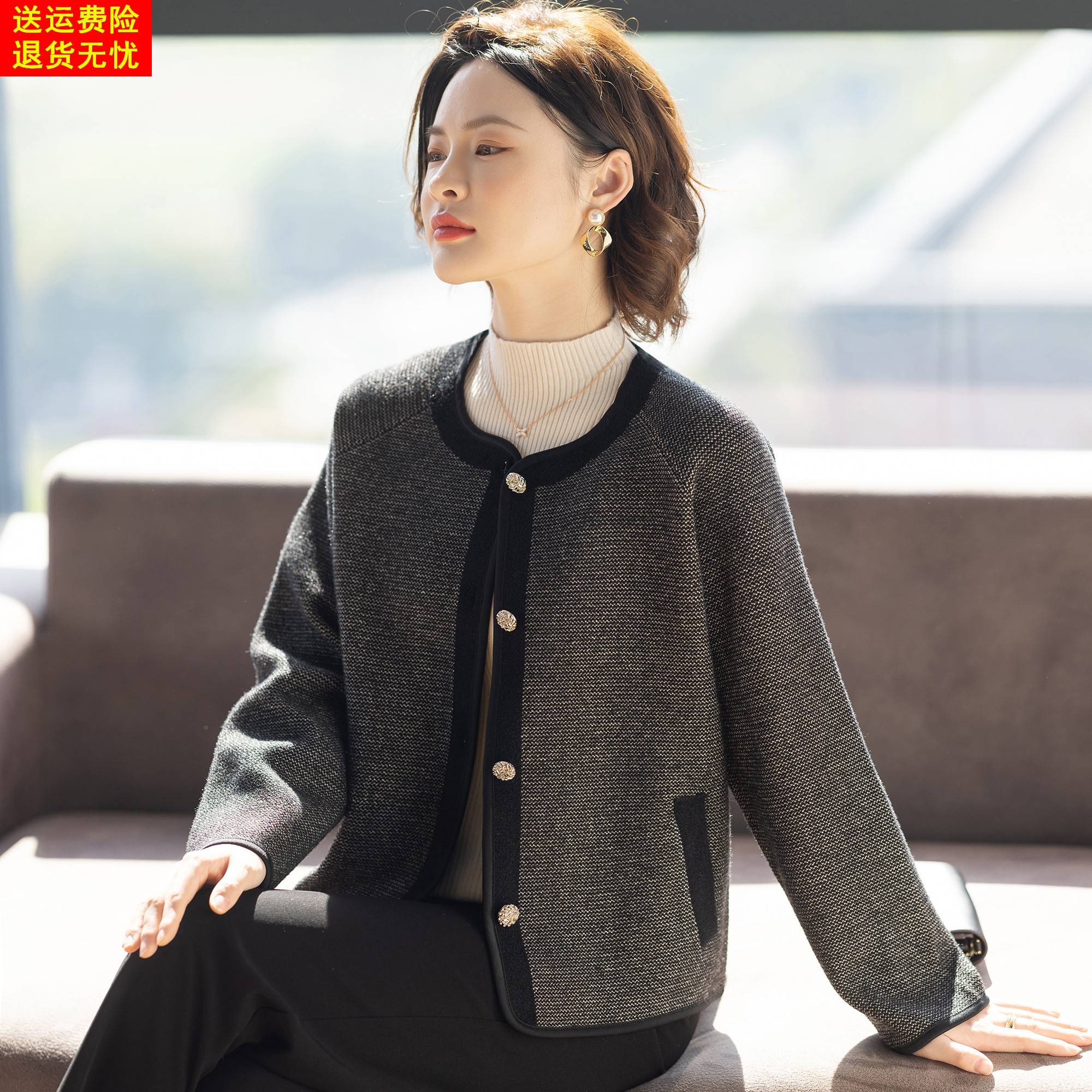 中老年时尚女装外套秋装2025新款休闲百搭50多岁妈妈春秋季上衣服