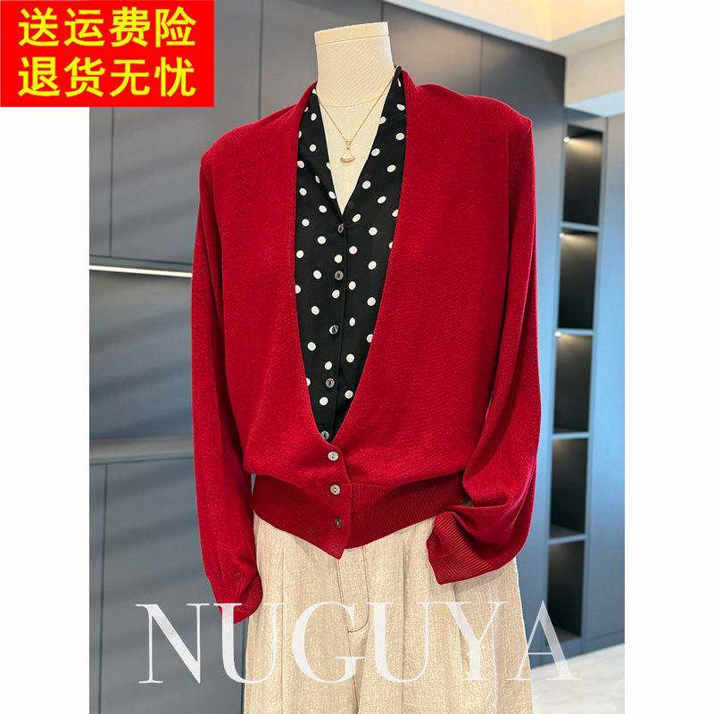 时尚洋气妈妈装假两件针织衫女秋装新款上衣百搭气质中老年打底衫