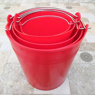 食品级高强塑料桶摔不坏家用红水桶井桶消防桶带盖手提牛筋桶储水