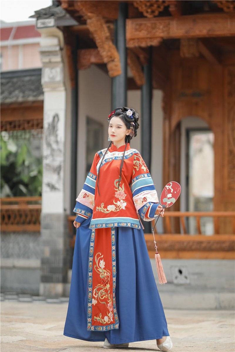 복고풍 중국 스타일의 웨딩 신부 들러리 드레스 고대 의상 여성 XIUHE 젊은 아가씨 수 놓은 공주 레이디 중국 스타일 HANFU