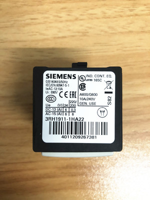 原装正品进口西门子接触器辅助触头3RH1911-1HA22 2开2闭辅触点