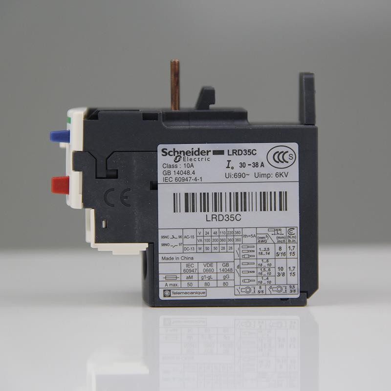 原装正品 施耐德 接触器热过载继电器 LRD35C 30A-38A 热保护器