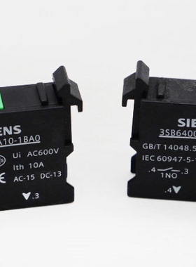 西门子触头模块1N0 3SB6400-1AA10-1BA0 3-4按钮开关常开触点