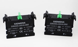 西门子触头模块1N0 1BA0 1AA10 4按钮开关常开触点 3SB6400