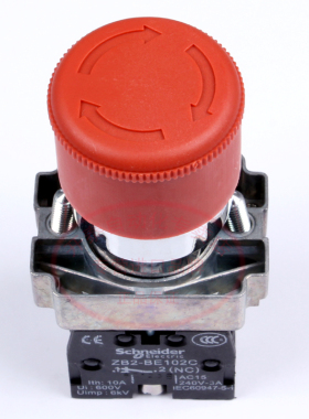 施耐德 急停按钮开关 ZB2BS44C+ZB2BZ101C XB2旋转复位ZB2-BZ102C