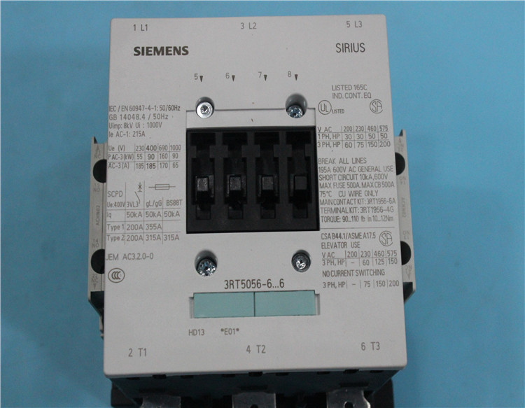 原装西门子SIRIUS交流接触器 3RT5056-6AP36 3RT5056-6...6 220V