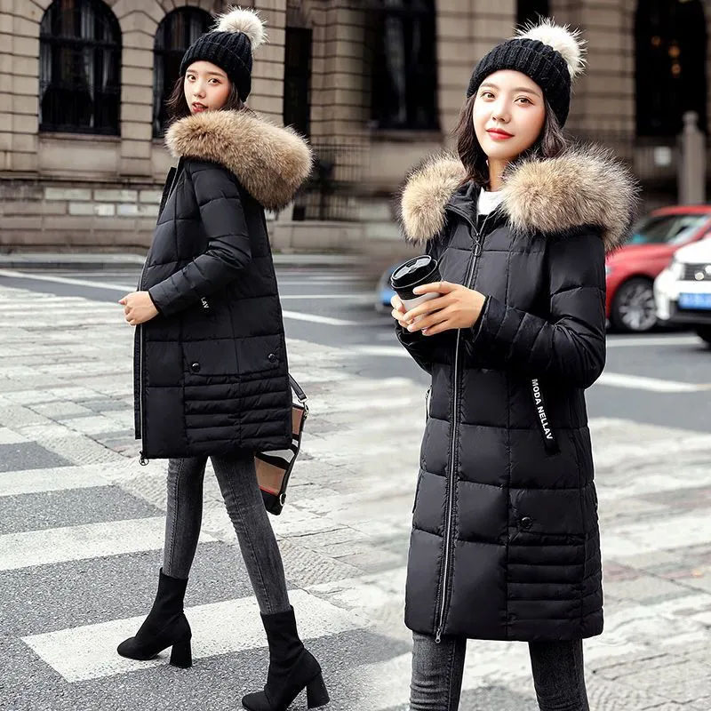 2024新款棉衣女中长款修身大码冬季女装加厚保暖棉服外套棉袄清仓