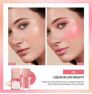 现货Lakerain胭脂水欧美气垫腮红液体高光修容腮红液小众丝滑持久