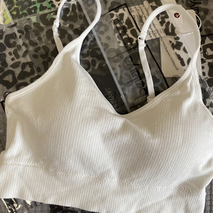 贝莱娅2170乳胶内衣一体固定美背小背心夏季 打底细带文胸 薄款