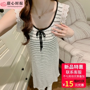 胸垫睡衣女夏季 可外穿家居服 莫代尔薄款 背心睡裙可爱春秋2025新款
