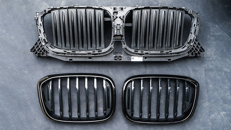 适用于宝马新x3主动进气格栅x4自动中网侧鳃獠牙灰色套件升级改装