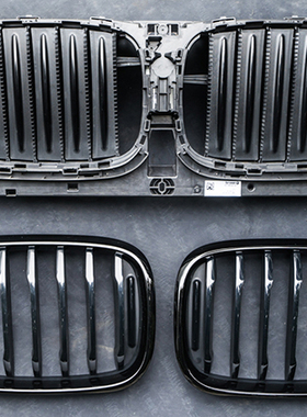 适用于宝马新X3主动进气格栅X4自动中网侧鳃獠牙灰色套件升级改装