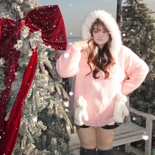 胖妹妹显瘦元 樱花吹雪｜大码 女装 新款 气减龄毛衣 胖mm清新甜美冬季